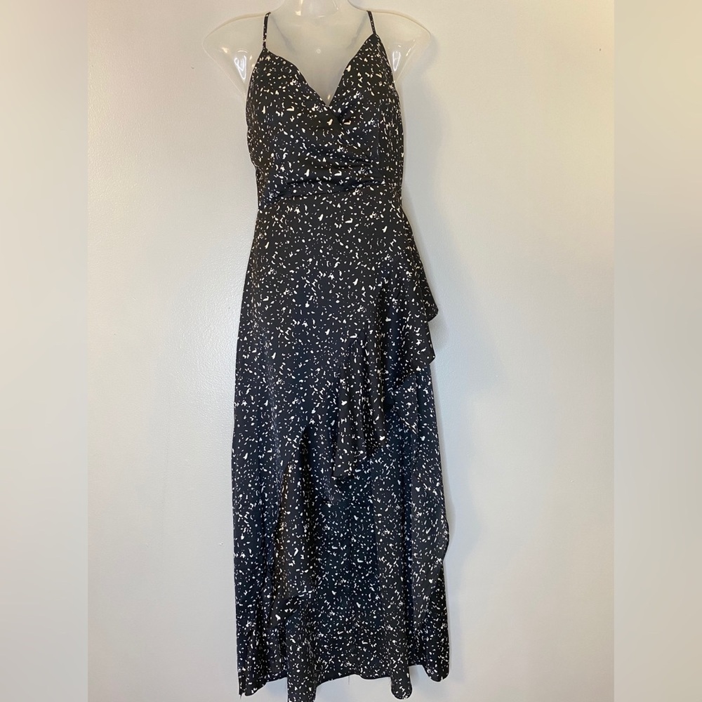 One One Six Wrap High/Low Abstract Printed dress